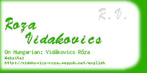 roza vidakovics business card
