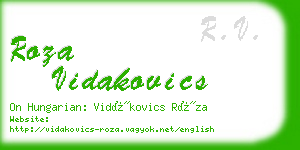 roza vidakovics business card